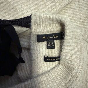Massimo Dutti Cream Dress Sweater